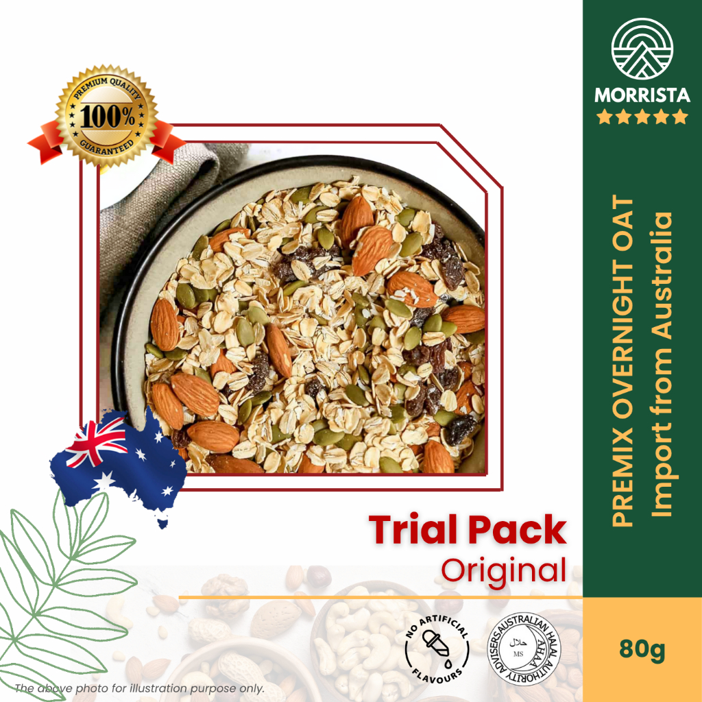 Muesli Premix Overnight Oat 14 วันซอง - Oatmeal Jumbo Rolled Oat Overnight Oat Organic (Premium) - ฮ