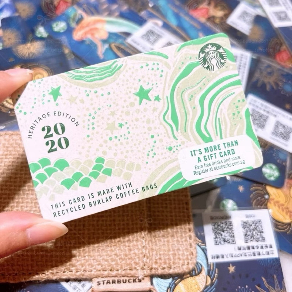 Starbucks 23th Anniversary Heritage Edition 2020 Collection Heres to you Card 新加🇸🇬星巴克23年ชุดโชคลาภบัต