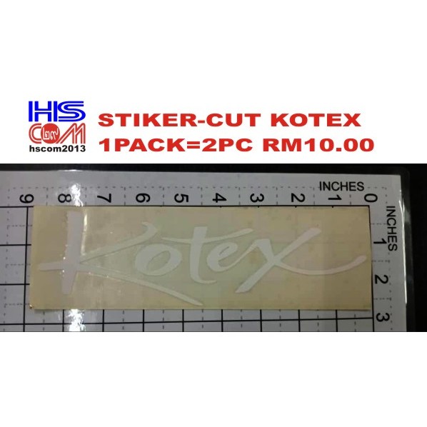 0316 KOTEX STICKERS-CUT 1 PACK=2PC RM10