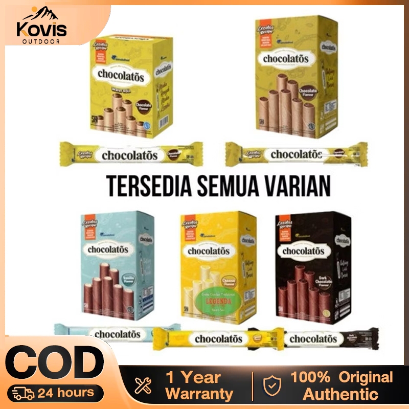 KovisChocolatos Manis Long Stick Wafer Roll All Varian [24 ชิ้น/กล่อง] ช็อคโกแลตของว่าง