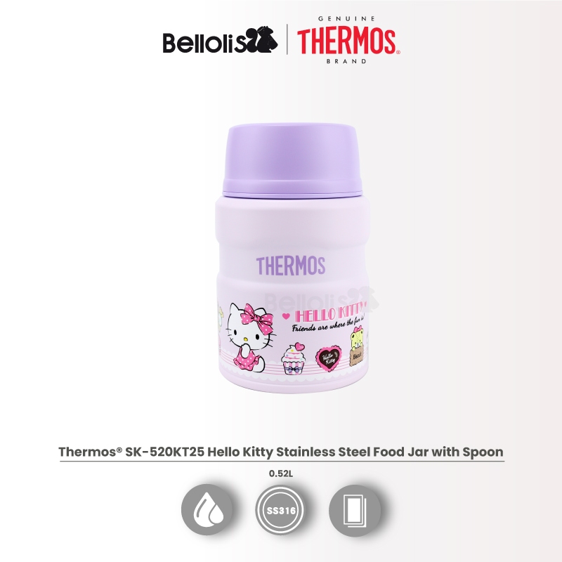 [ Hello Kitty 2025 ] THERMOS 520ml Hello Kitty Stainless Steel Vacuum Insulated Food Jar with Spoon 