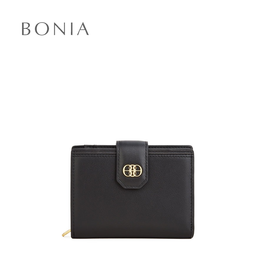 Boia Black Tonina Bifold Short Wallet Boia Dompet Dua Lipatan Hitam