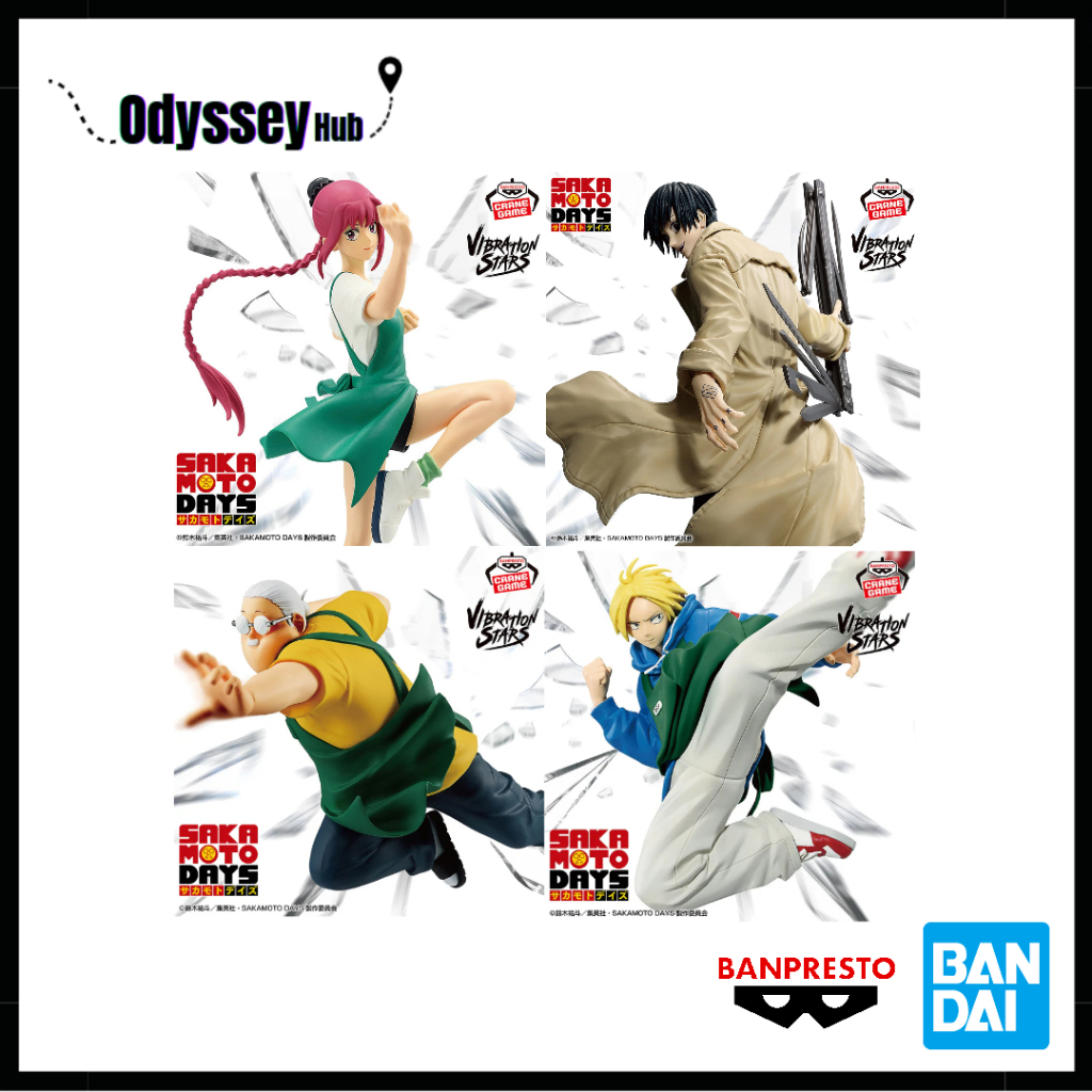 ** ** BANPRESTO - Sakamoto Days Sakamoto Shin Nagumo Osaragi Vibration Stars Figures