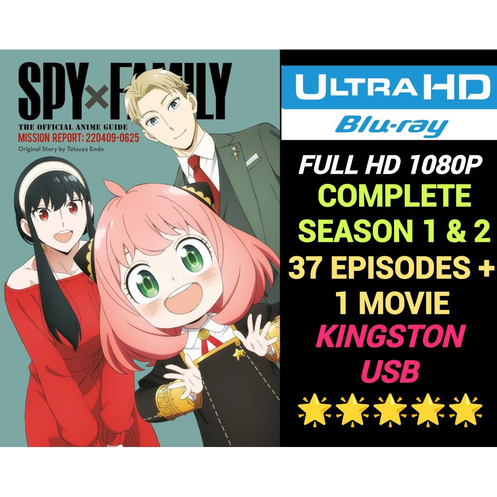 [USB] Spy X Family [37 EPISODES + 1 MOVIE] Full HD 1080P ไม่ใช่ซีรีส์ภาพยนตร์ DVD