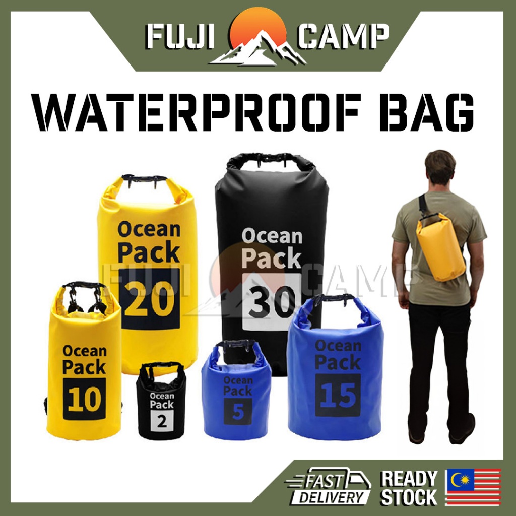 ️2L 10L 20L 30L Ocean Pack กระเป๋าแห้ง Beg Kalis Air กระเป๋าเก็บกันน้ํากลางแจ้งว่ายน้ํา Ocean กระเป๋