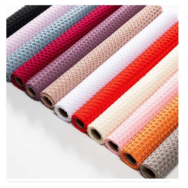 (4.5M) Round Hole Jacquard Net Yarn Korean Fabric Bouquet Wrapping Pembalut Bunga Hollow Gauze