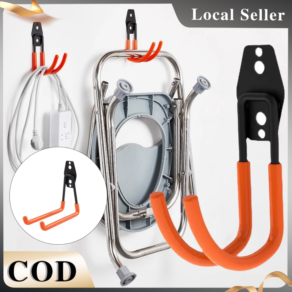 Heavy Duty Wall Hook แขวนสําหรับจักรยานจักรยานโรงรถเก็บสวนท่อ J Hook
