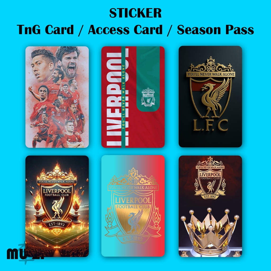 สติ๊กเกอร์การ์ด Liverpool TnG สติ๊กเกอร์ NFC กันน้ํา วัสดุแข็งหนา Liverpool Touch n Go Card STICKER