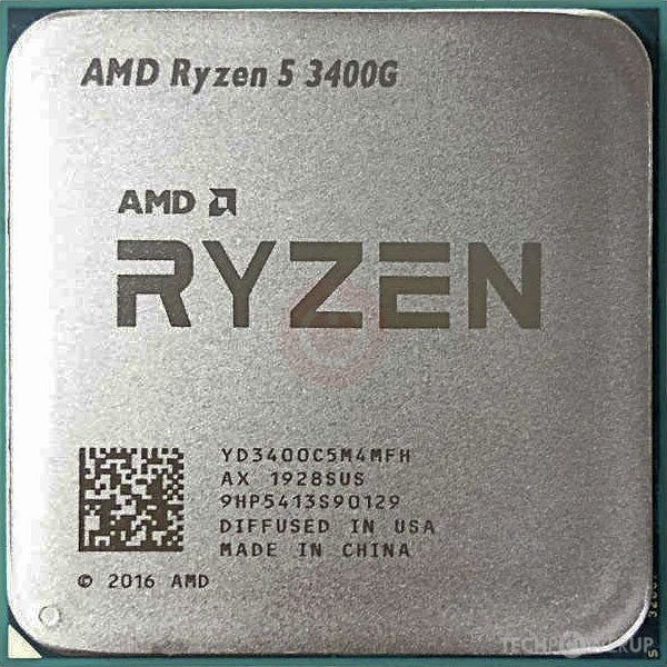 Ryzen 5 3400G R5 3400G 3.7 GHz ใช้ Quad-Core แปดด้าย 65W CPU โปรเซสเซอร์ YD3400C5M4MFH ซ็อกเก็ต AM4