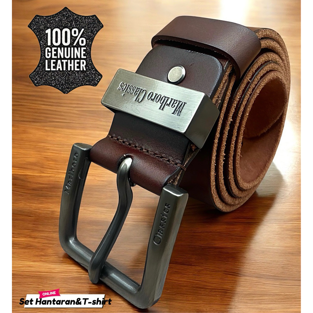 LEATHERT•[MALBORO CLASSICS]•LEATHERT WAIST STRAP 110-125 CM WAIST STRAP สําหรับผู้ชาย