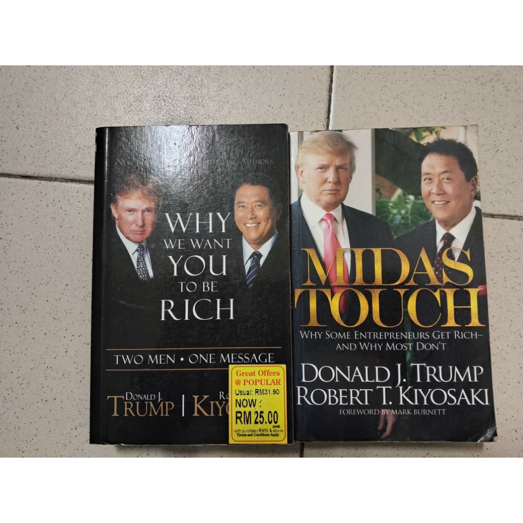 CLEARANCE [Preloved] DONALD J. TRUMP: MIDAS TOUCH+ WHY WE WANT YOU TO BE RICH( 2 เล่ม)