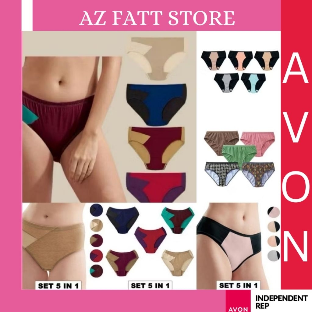 AV ON PANTY - 5in1 Midi & Maxi Panty Pack - Cathy/Debra/Diana/Elaine/Katrina/Freya - SET 5IN1 (S/M/L