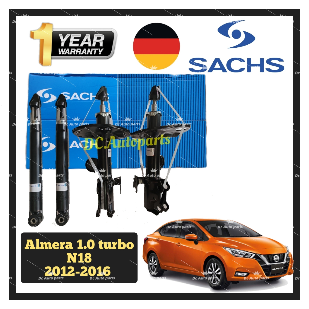 (WARRANTY 1YEAR) SACHS SHOCK NISSAN ALMERA N18 1.0 TURBO ABSORBER FRT RR ABS