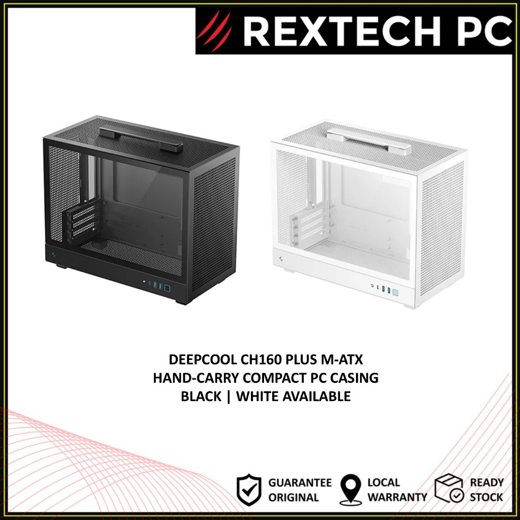 DEEPCOOL CH160 PLUS M-ATX / ITX HAND-CRRY COMPACT PC CASING BLACK WHITE AVAILABLE