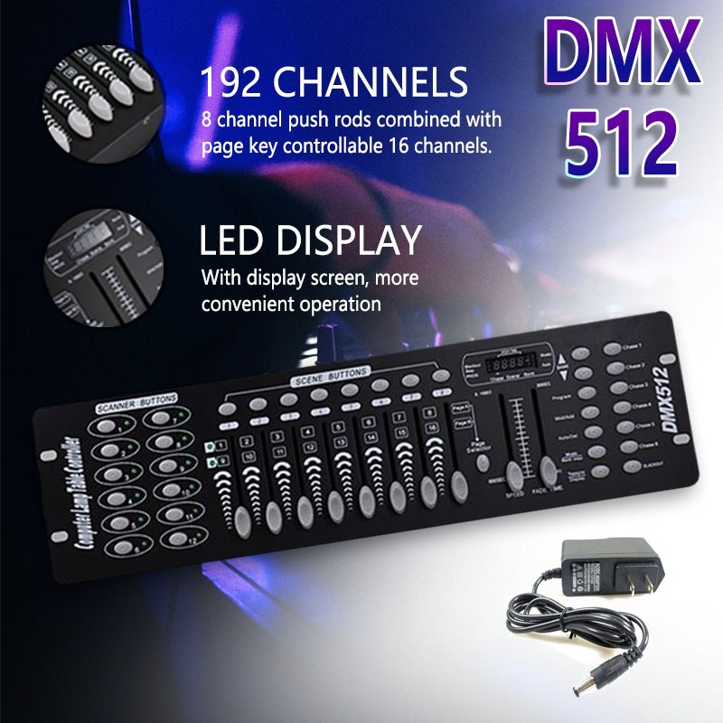 DMX 512 Controller 192 ช่อง Stage DJ Light Controller Party ผับ Night Club DJ