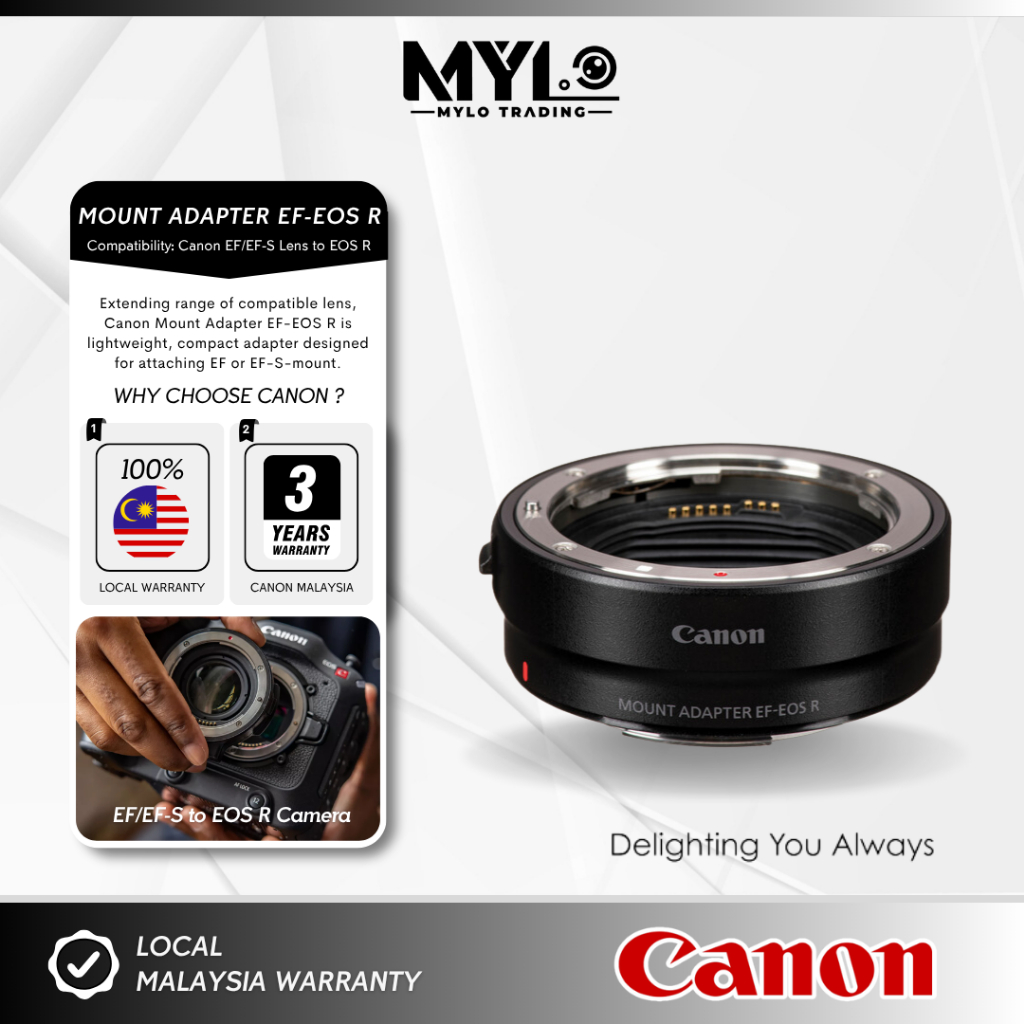 - อะแดปเตอร์เมาท์ Canon EF-EOS R EOS R อะแดปเตอร์ - EOS R5 MKII EOS R6 MK II EOS R8 EOS R7 EOS R50
