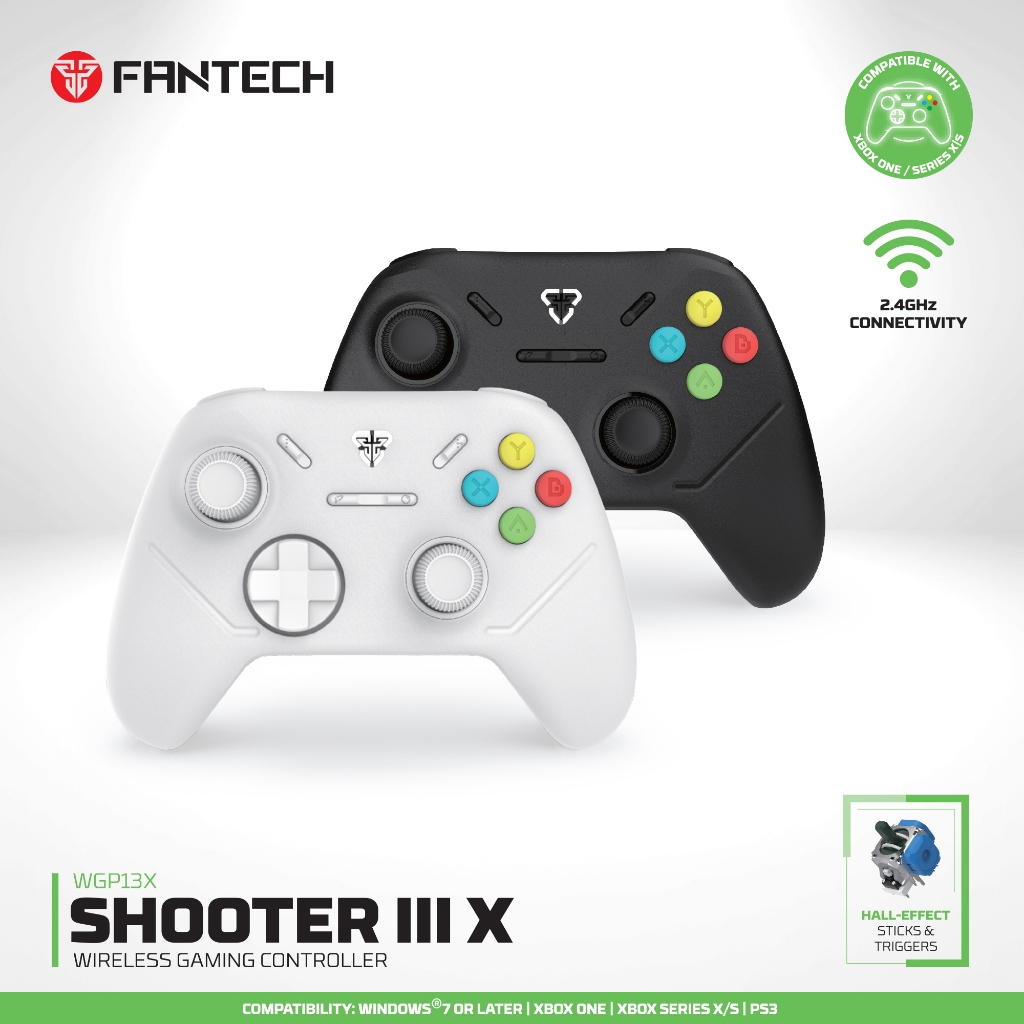 FANTECH WGP13X SHOOTER III X คอนโทรลเลอร์สําหรับเล่นเกมไร้สายเข้ากันได้กับ XBOX ONE/SERIES X/S /PS3