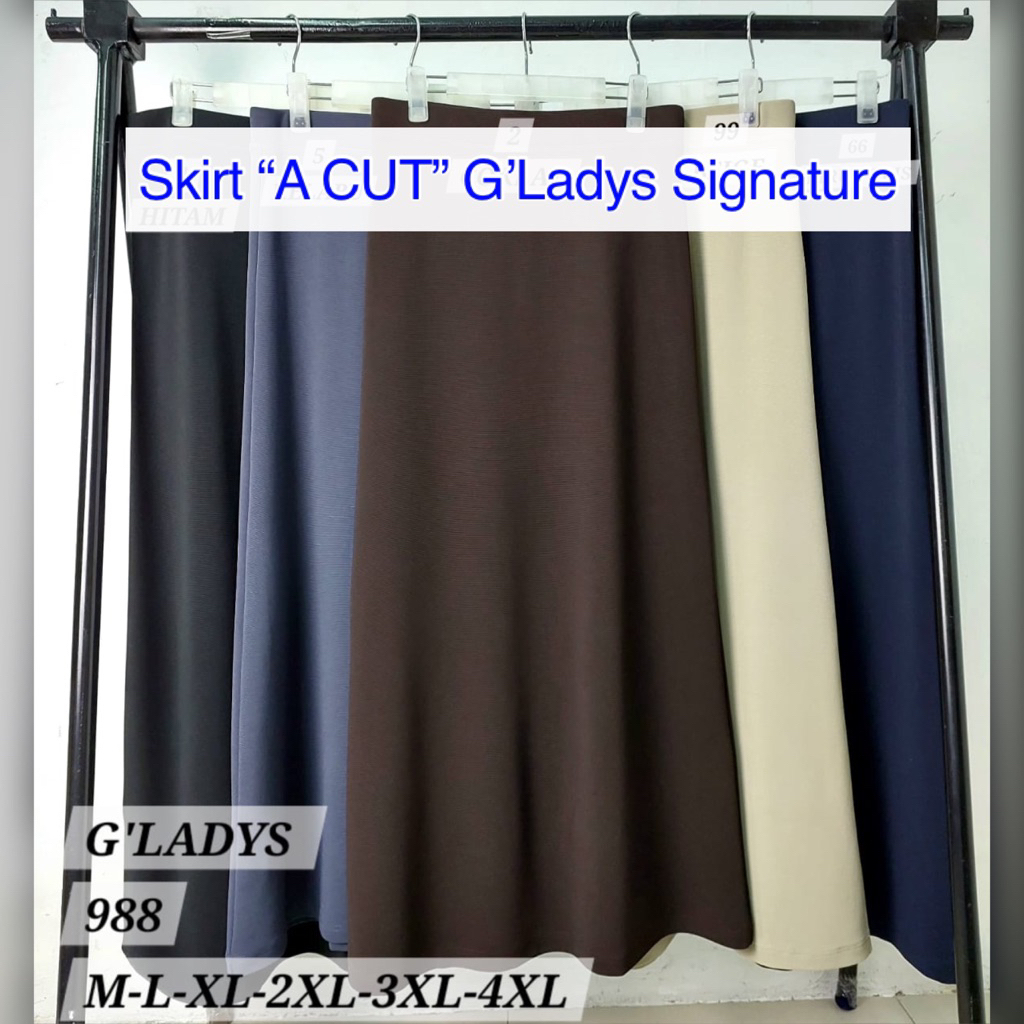 R258 SKIRT A CUT GLADYS SIGNATURE KAIN MUSLIMAH CUTTING A