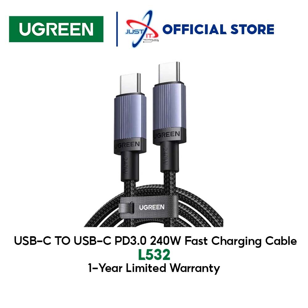 UGREEN L532 USB-C TO USB-C PD3.0 240W FAST CHARGING CABLE - (1M / 2M / 3M )