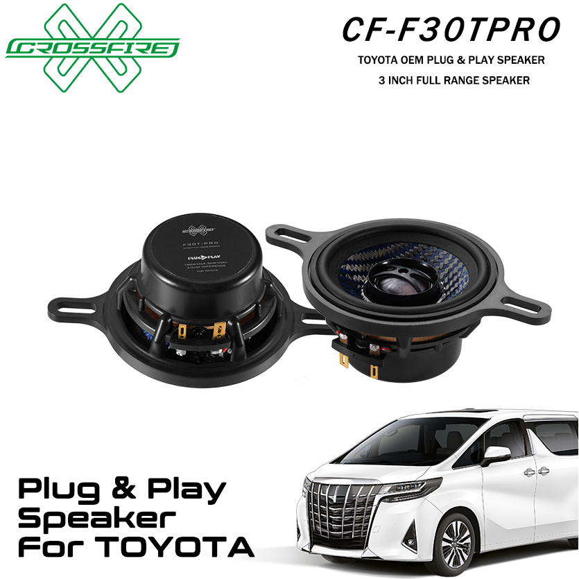 CROSSFIRE CF-F30TPRO – OEM 3 ลําโพง 2 ทิศทางเต็มรูปแบบสําหรับ Toyota Plug & Play
