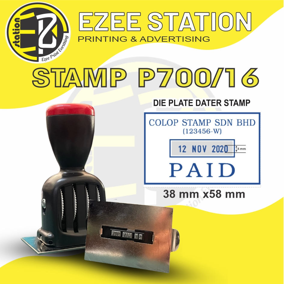 COLOP P700 DIE PLATE DATER