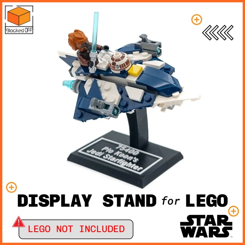 ขาตั้งจอแสดงผลสําหรับ Lego Star Wars Plo Koons Jedi Starfighter Microfighter (75400)