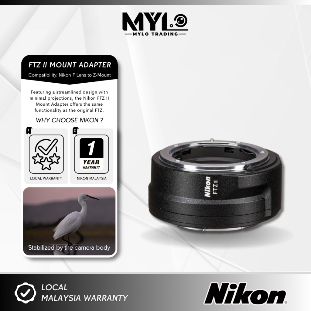 อะแดปเตอร์เมาท์ Nikon FTZ 2 / FTZ II สําหรับ Z 7 II Z 6 II Z 5 Z 50