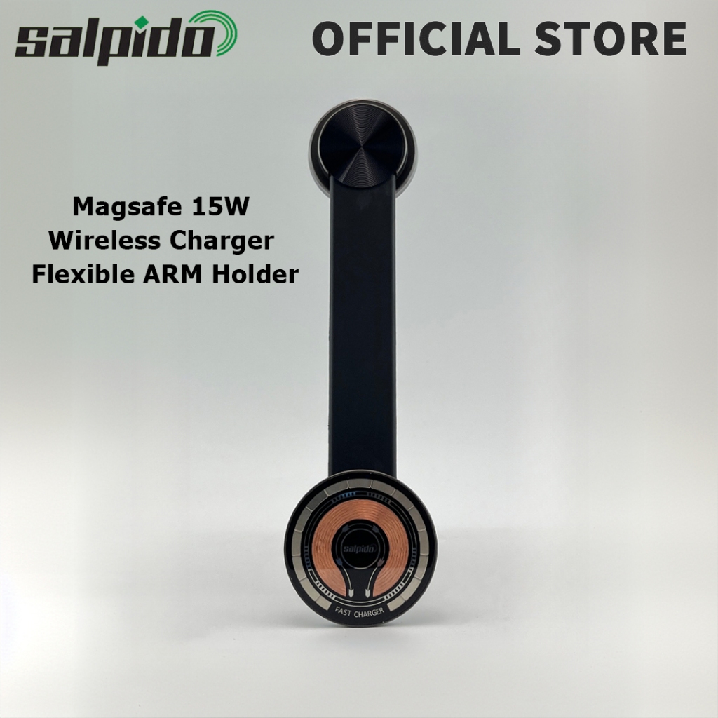 Salpido SL-13Magnetic 360 Wireless Charger พร้อมที่วางขยายได้ - 15W Fast Charging สําหรับ iPhone Sam