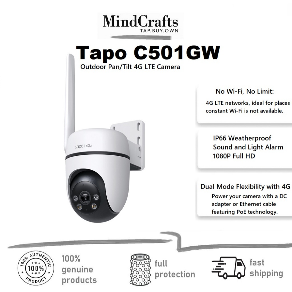 Tapo C501GW / กล้อง Pan/Tilt 4G LTE กลางแจ้ง