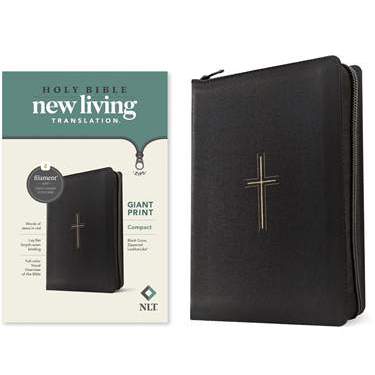 NLT Compact Giant Print Zipper Bible, Filament Enabled * Zipper, Leather-look * English Bible * Chos