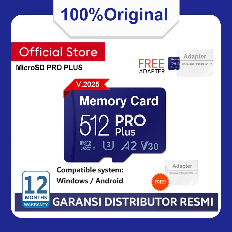 การ์ดหน่วยความจํา 512gb 256gb 128gb memory micro sd card สําหรับโทรศัพท์, กล้อง, dashcarm, แล็ปท็อป,