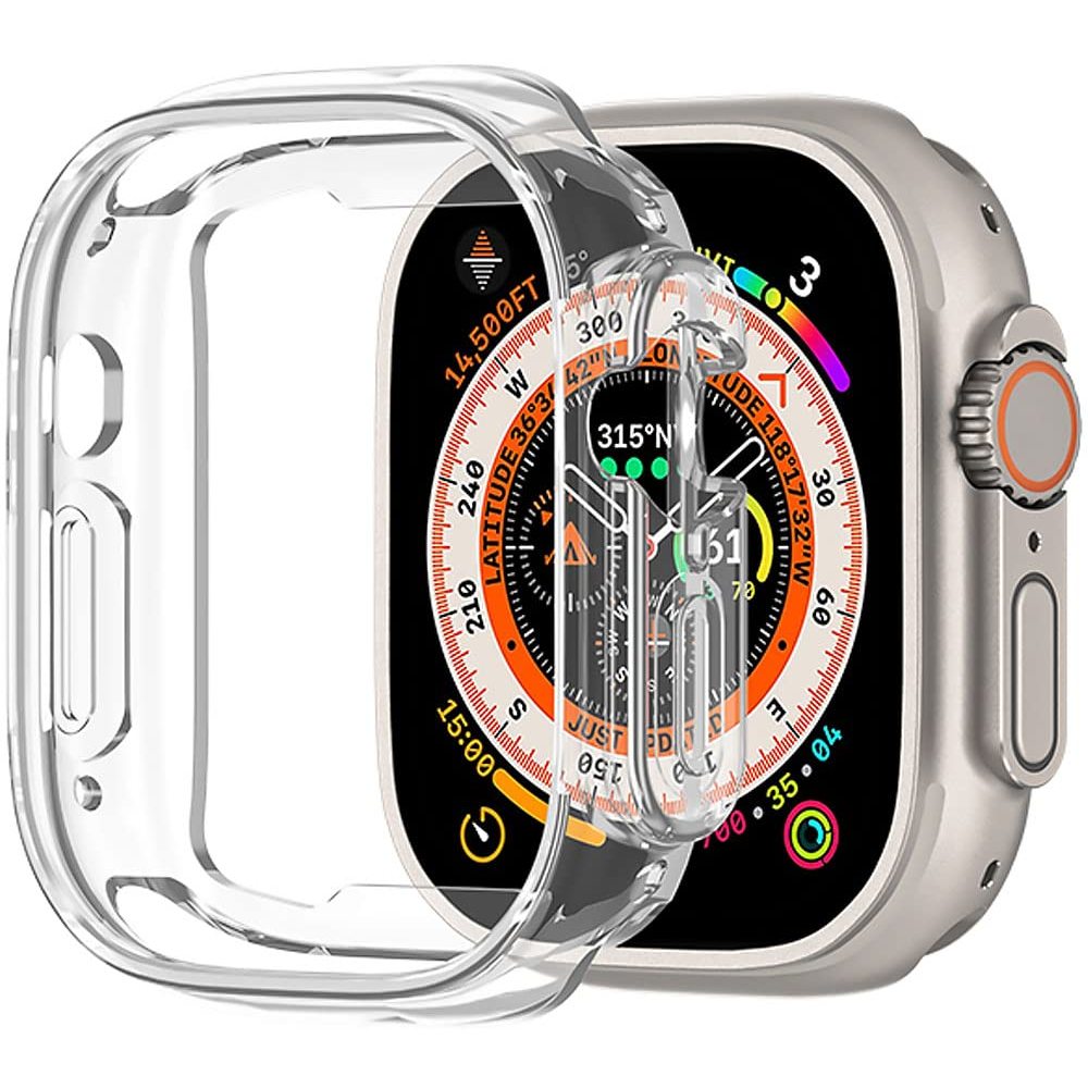เคส TPU คลุมทั้งหมดสําหรับ Apple Watch Ultra 49 มม., T900Ultra S8Ultra S10Ultra | เคสนาฬิกาแบบใสป้อง