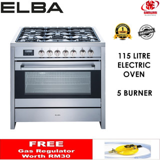 Elba Professional Freestading Cooker 115 Litre Oven With 5 Burner EPRCH9880ST(SS) READY STOCK