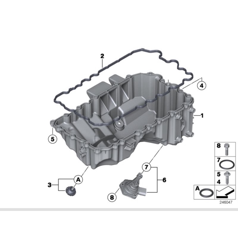 BMW N20 OIL LEVER SENSOR O RING(NUMBER 7)12617604790