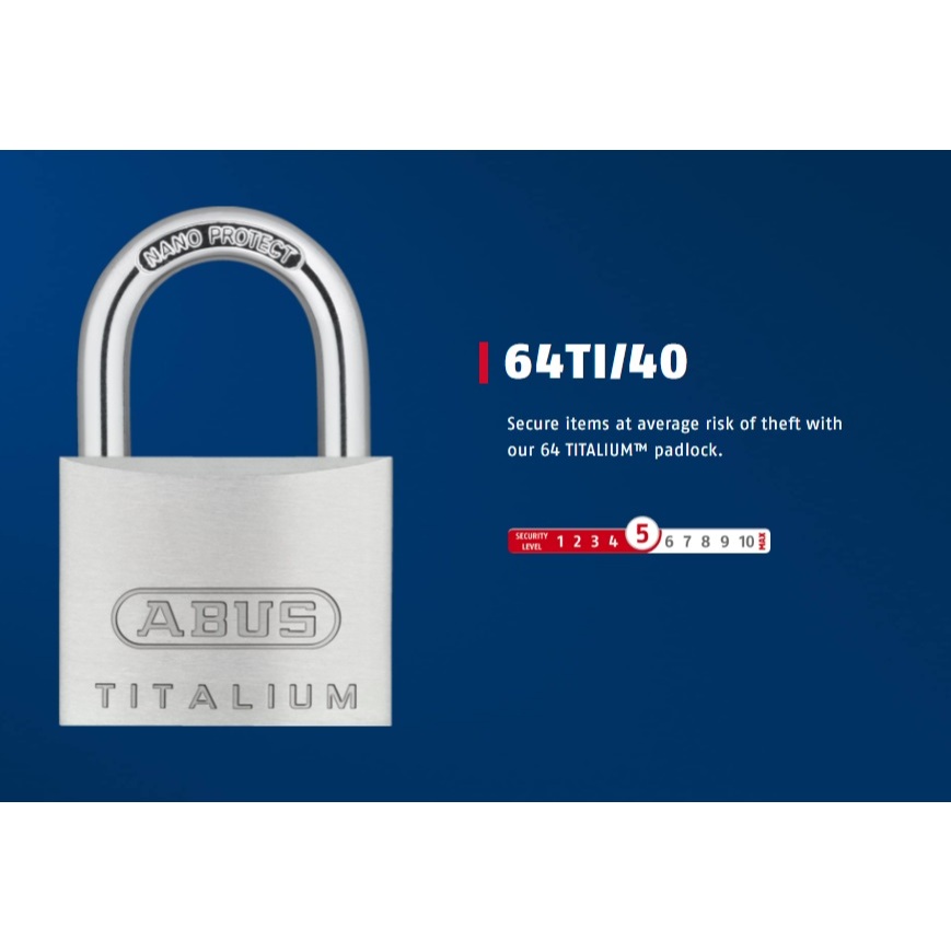 Abus 64TI/40, KA2, KA3, KA4, 64TI/40HB40, 64TI/40HB63 40mm Titalium Strong, นวัตกรรมแสง