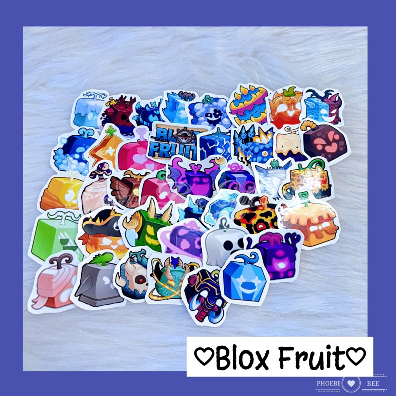 Blox Fruit Sticker Set (40 ชิ้น/ซอง) สติ๊กเกอร์กันน้ําสําหรับ Waterbottle กล่องดินสอ Blox Fruit防水贴纸