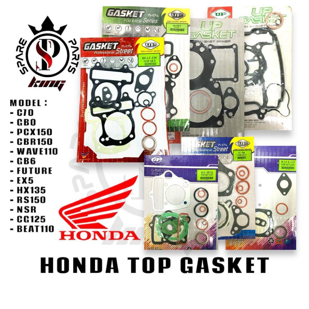 HONDA TOP GASKET SET RS150 EX5 NSR WAVE110 DASH PCX150 BEAT C70 GBO CBR150 GB6 FUTURE HX135 CG125