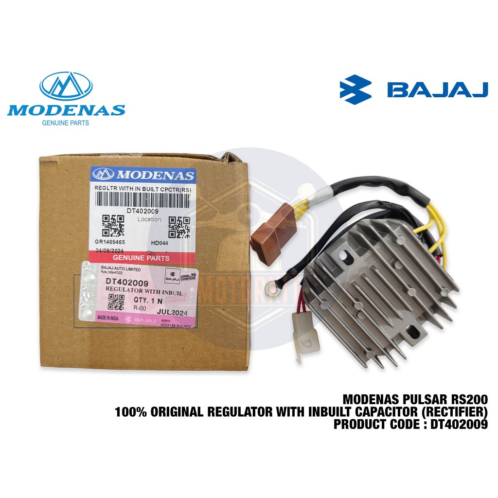 MODENAS PULSAR RS200 RS 200 REGULATOR พร้อม INBUILT CAPACITOR RECIFER DT402009