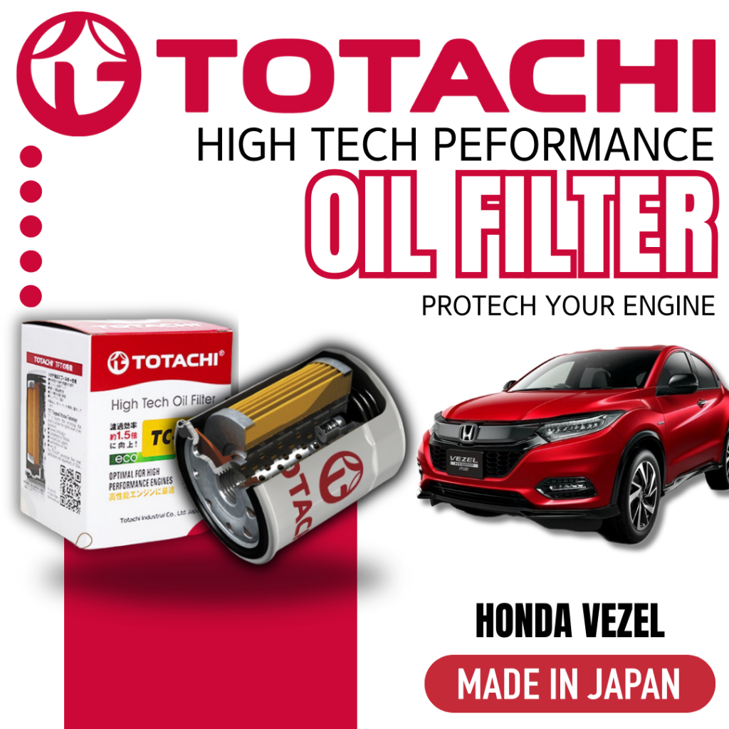 TOTACHI Japan Hight Tech Performance กรองน้ํามัน Vezel Honda TC-1096