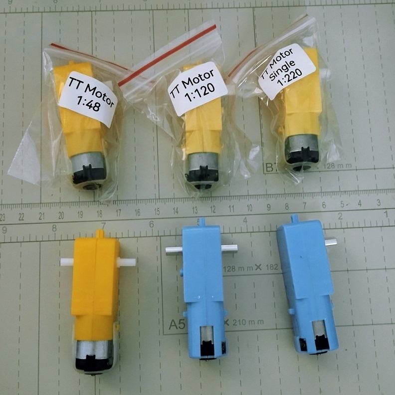 TT Motor DC (3-6V) Smart Car Robot Geared Motor/ Toy Gear Speed Reduction Motor