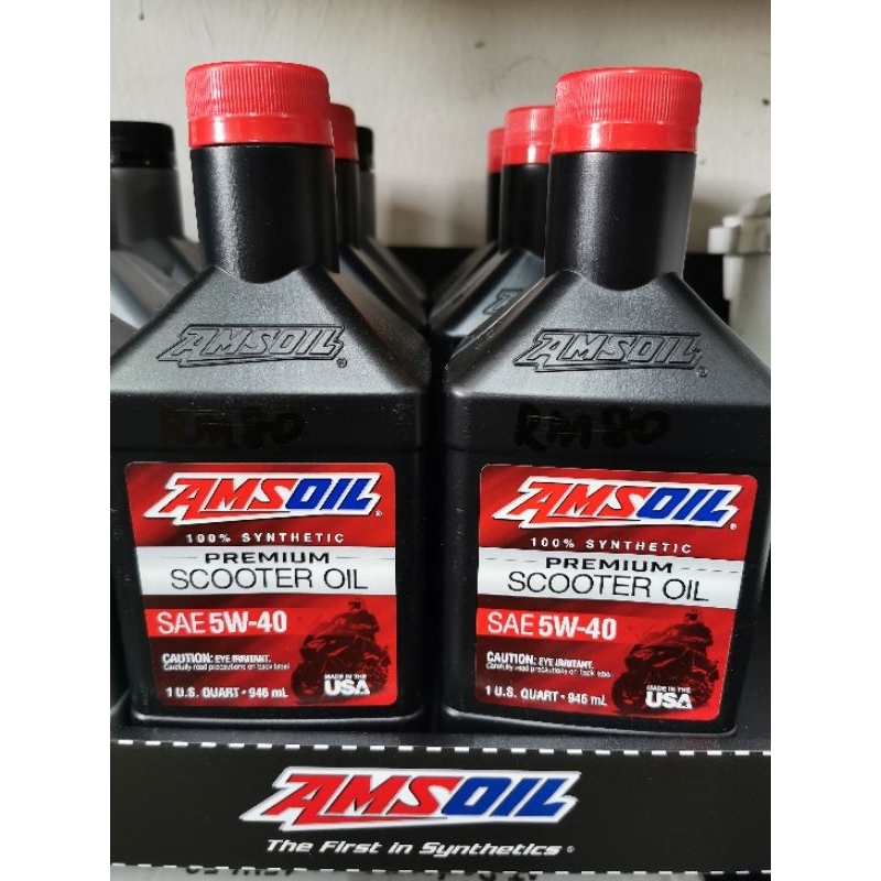 Amsoil SCOOTER OIL SAE5W-40 สังเคราะห์ 100%