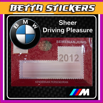 สติ๊กเกอร์ Roadtax ขนาดปี 2024 / สติ๊กเกอร์ Plat / สติ๊กเกอร์ VIP / Touch & Go - รุ่น BMW
