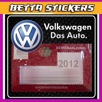 สติ๊กเกอร์ Roadtax ขนาดปี 2024 / สติ๊กเกอร์ Plat / สติ๊กเกอร์ VIP / Touch & Go - โมเดล Volkswagen
