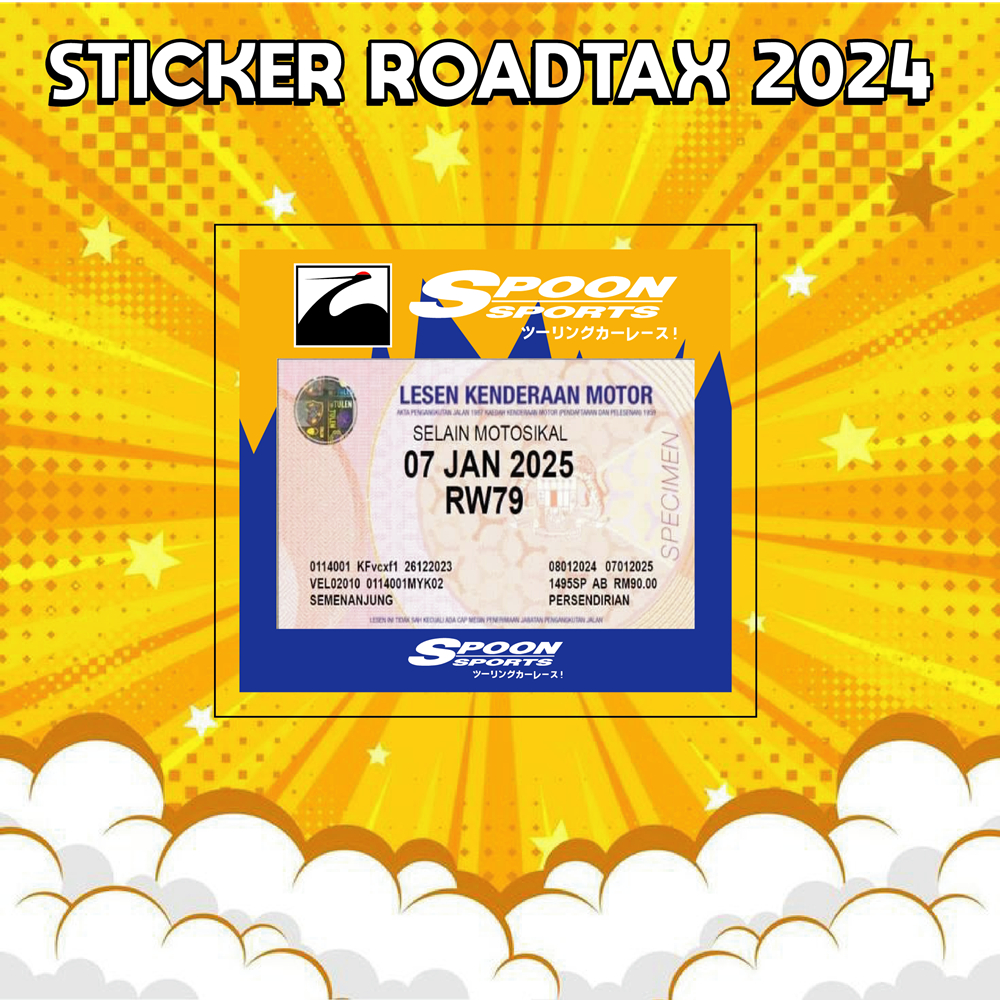 สติ๊กเกอร์ ROADTAX SPOON SPORTS 2024
