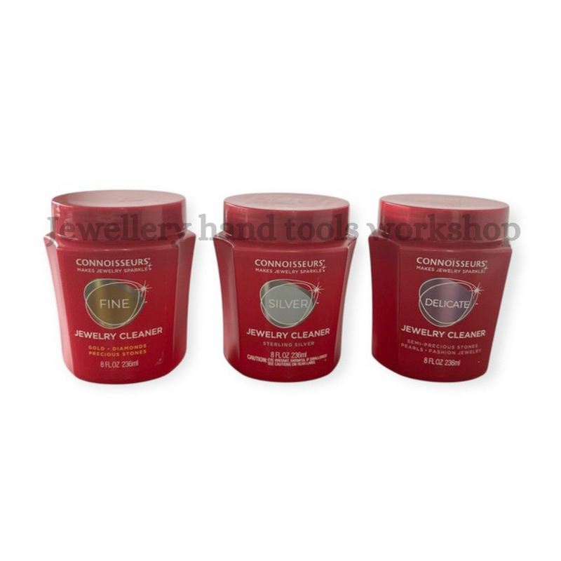 น้ํายาทําความสะอาดเครื่องประดับ Connoisseur สําหรับทําความสะอาดทอง เงิน เพชร อัญมณี ไข่มุก &อื่นๆ/Pencuci barang kemas