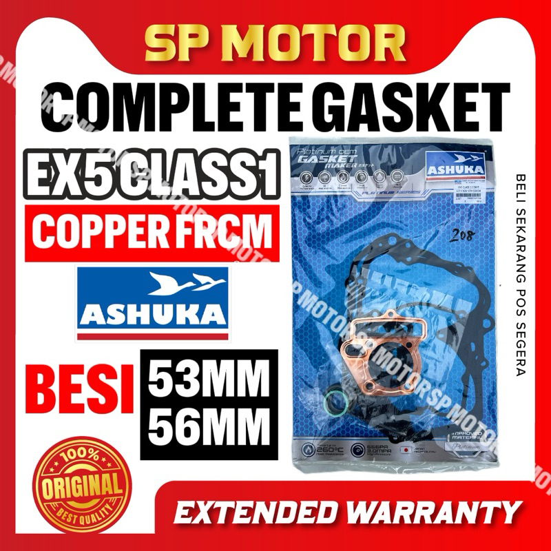 Honda EX5 CLASS / CLASS1 COMPLETE GASKET SET COPPER FRCM 53MM 56MM BESI TEMBAGA ASHUKA
