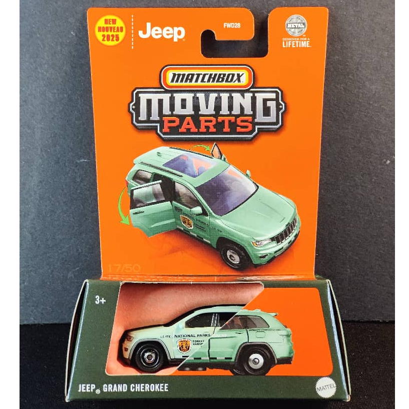Matchbox Jeep Grand Cherokee - National Parks (Moving Parts) - ใหม่สําหรับ 2025