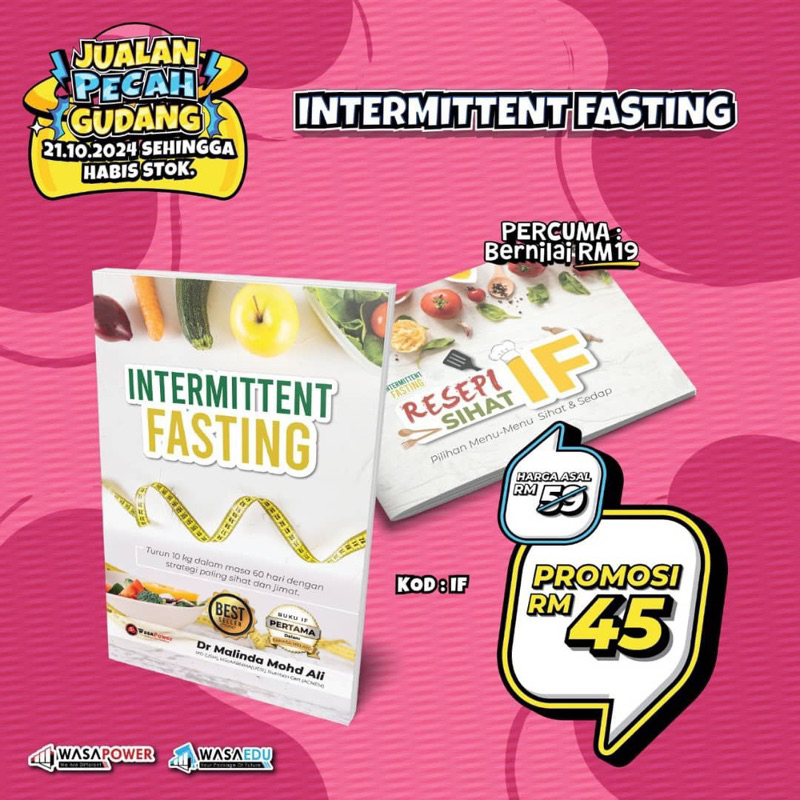 Buku Intermittent Fasting IF Buku Diet Pamakan Sihat by Dr Malinda