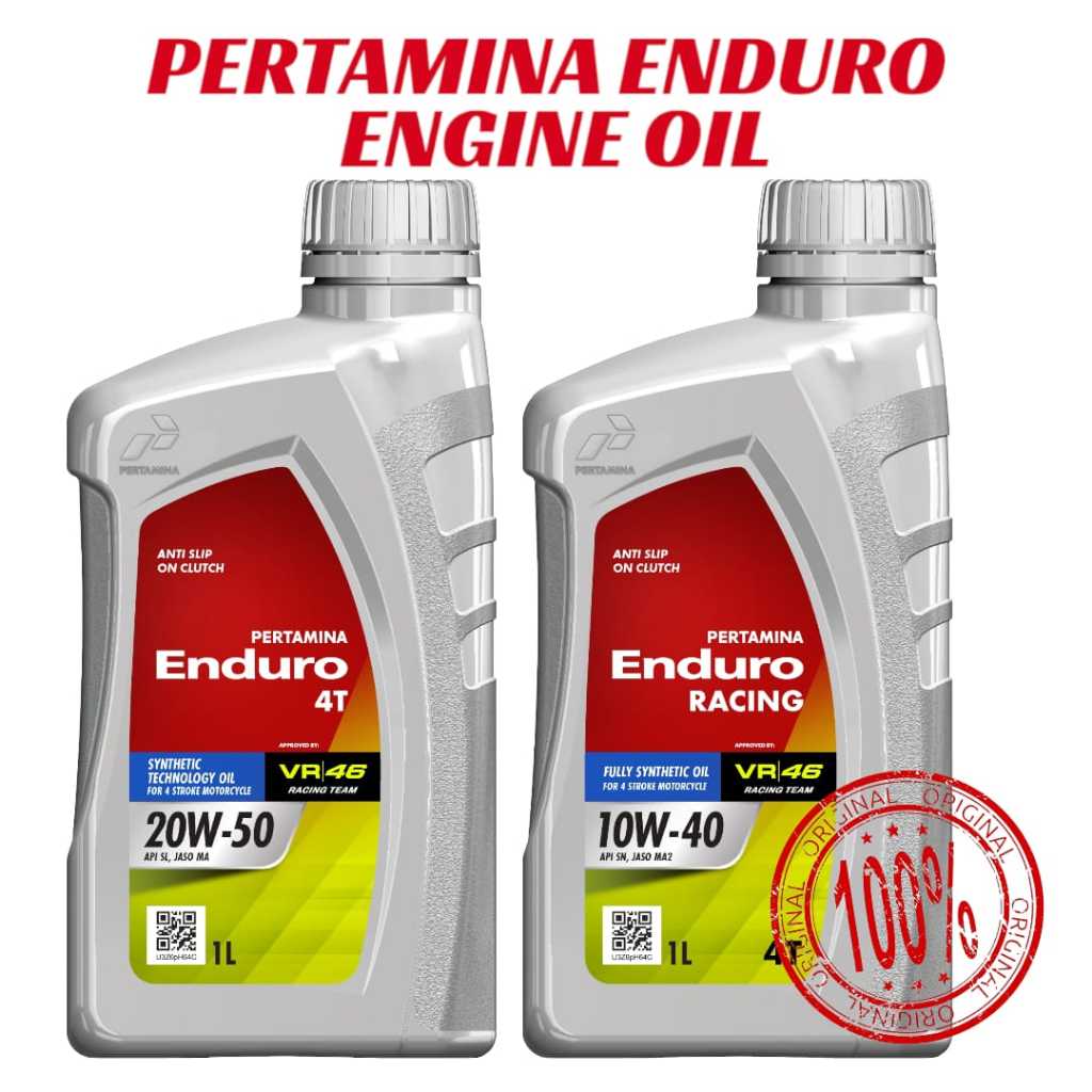 PERTAMINA ENDURO SEMI FULLY OIL 4T Semi Synthetic 20W50 Racing สังเคราะห์ 10W40 Minyak Enjin Minyak 