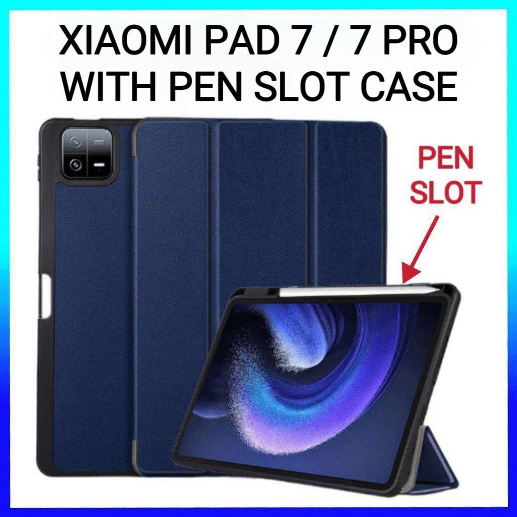 สําหรับ Xiaomi Pad 7/ 7 Pro 11.2 นิ้วพร้อมช่องเสียบปากกาสมาร์ทกรณี Mipad7 Mipad7Pro ปากกาผู้ถือฝาครอ